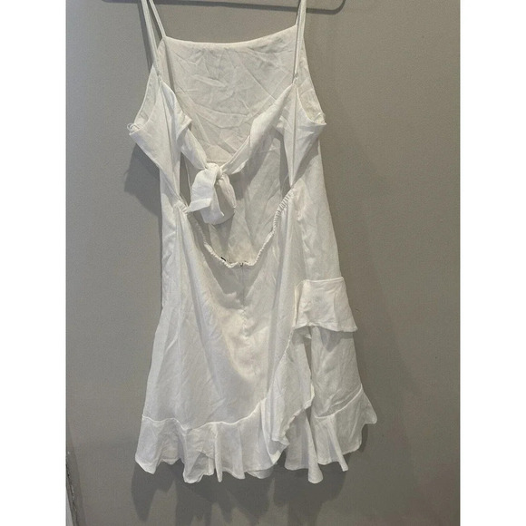 Francesca’s Wyonnah by Blue Rain Back Tie Ruffle White Mini Dress. Sz XL‎ M0262 - Picture 7 of 9